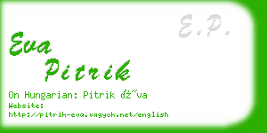 eva pitrik business card